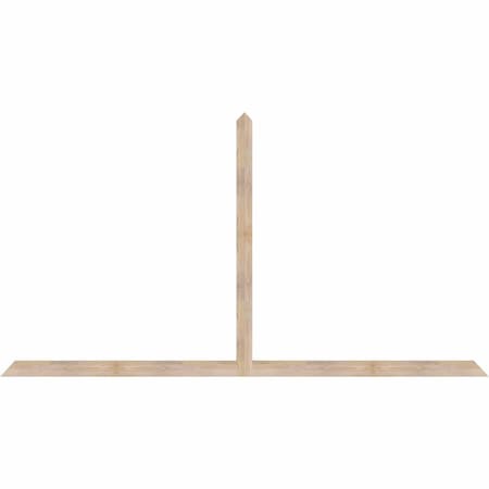 Ekena Millwork Portland Smooth Timber Gable Bracket, Douglas Fir, 108"W x 58"H x 1 1/2"D x 3 1/2"F, 13/12 Pitch GBW108X58X0204POR00SDF